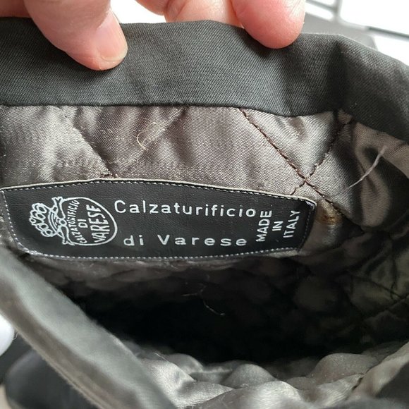 CALZATURIFICIO DI VARESE Womens Black Leather and Nylon Winter Boots Size 5 - Picture 9 of 11